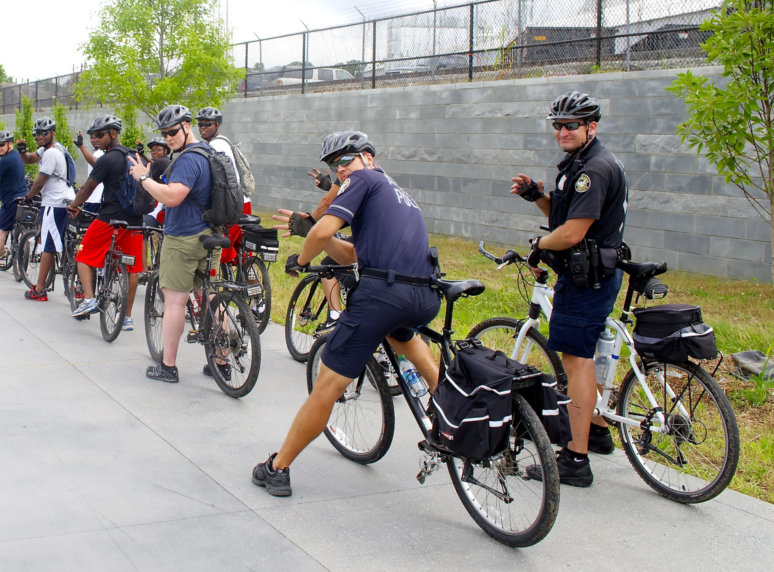 Off Duty Atlanta Police Officers on Bike patrol